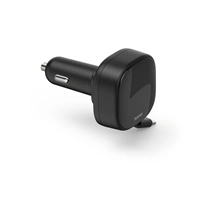 Hama rýchla USB nabíjačka do vozidla, 2x USB-C, PD 30 W, navíjací kábel