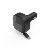 Hama rýchla USB nabíjačka do vozidla, 2x USB-C, PD 30 W, navíjací kábel