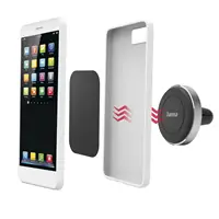 Hama Magnet, držiak mobilu do auta, pripevnenie na vetraciu mriežku, 360° otočenie, hliníkový