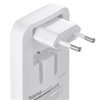 Hama rýchla USB nabíjačka GaN 2x USB-C + USB-A, PD/QC 65 W, plochá, skladacia