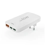Hama rýchla USB nabíjačka GaN 2x USB-C + USB-A, PD/QC 65 W, plochá, skladacia