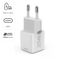 Hama rýchla USB nabíjačka, USB-C PD/QC 25 W, super-mini