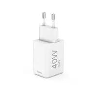 Hama rýchla USB nabíjačka, 2x USB-C PD/QC, 40 W, super-mini