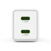 Hama rýchla USB nabíjačka, 2x USB-C PD/QC, 40 W, super-mini