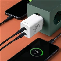 Hama rýchla USB nabíjačka, 2x USB-C PD/QC, 40 W, super-mini