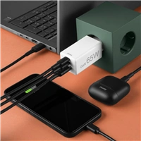 Hama rýchla USB nabíjačka GaN 2x USB-C + USB-A, PD/QC, 65 W