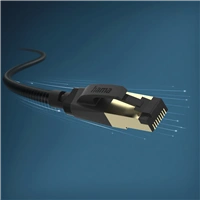 Hama sieťový kábel Cat8 S/FTP RJ45 0,5 m, tienený, 40 Gb/s