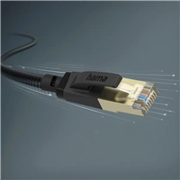Hama sieťový kábel Cat8 S/FTP RJ45 0,5 m, tienený, 40 Gb/s