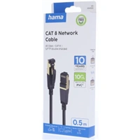 Hama sieťový kábel Cat8 S/FTP RJ45 0,5 m, tienený, 40 Gb/s
