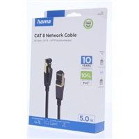 Hama sieťový kábel Cat8 S/FTP RJ45 5 m, tienený, 40 Gb/s