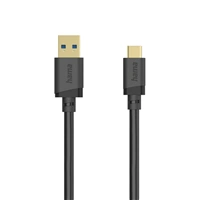 Hama USB A-C kábel 0,25 m, USB 3.2 Gen1 5 Gb/s, čierny