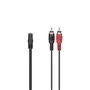 Hama audio redukcia jack zásuvka na 2 cinch vidlice, 10 cm