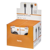 Hama HDMI kábel 8K, 1,5 m, pozlátený, opletený, blister/displej