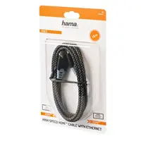 Hama HDMI kábel 8K, 1,5 m, pozlátený, opletený, blister/displej