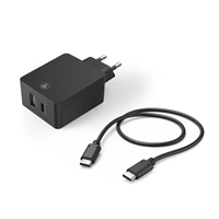 Hama set: rchla USB nabjaka USB-C PD/QC, USB-A, 30 W + kbel USB C-C 1 m