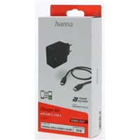 Hama set: rchla USB nabjaka USB-C PD/QC, USB-A, 30 W + kbel USB C-C 1 m