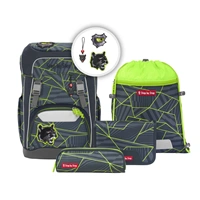 Školský ruksak GIANT pre prváčikov - 5-dielny set, Step by Step Dark Cat Chiko, certifikát AGR