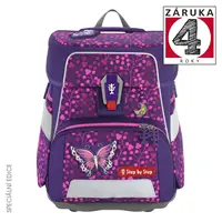 Školská aktovka Step by Step SPACE SHINE, Butterfly Night Ina - 5-dielny set, AGR certifikát