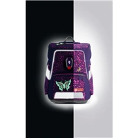 Školská aktovka Step by Step SPACE SHINE, Butterfly Night Ina - 5-dielny set, AGR certifikát