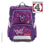 Školská aktovka Step by Step SPACE SHINE, Butterfly Night Ina - 5-dielny set, AGR certifikát
