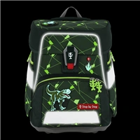 Školská aktovka Step by Step SPACE SHINE, Dino Night Tyro - 5-dielny set, AGR certifikát