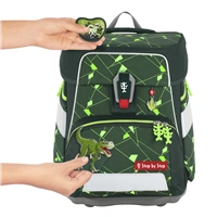 Školská aktovka Step by Step SPACE SHINE, Dino Night Tyro - 5-dielny set, AGR certifikát