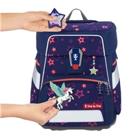 Školská aktovka Step by Step SPACE SHINE, Pegasus Night Nuala - 5-dielny set, AGR certifikát