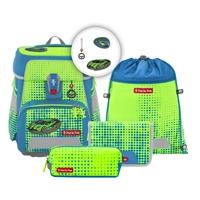 Školská aktovka Step by Step SPACE NEON, Race Car Chuck - 5-dielny set, AGR certifikát