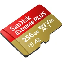 SanDisk Extreme PLUS microSDXC 256 GB + SD Adapter 200 MB/s & 140 MB/s  A2 C10 V30 UHS-I U3