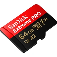 SanDisk Extreme PRO microSDXC 64 GB + SD Adapter 200 MB/s & 90 MB/s  A2 C10 V30 UHS-I U3