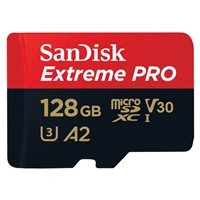 SanDisk Extreme PRO microSDXC 128 GB + SD Adapter 200 MB/s & 90 MB/s  A2 C10 V30 UHS-I U3