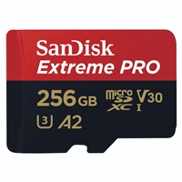 SanDisk Extreme PRO microSDXC 256 GB + SD Adapter 200 MB/s & 140 MB/s A2 C10 V30 UHS-I U3