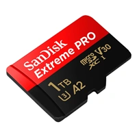 SanDisk Extreme PRO microSDXC 1 TB + SD Adapter 200 MB/s & 140 MB/s A2 C10 V30 UHS-I U3