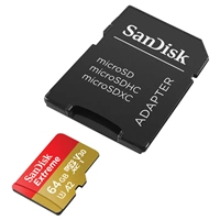 SanDisk Extreme microSDXC 64GB pre akčné kamery + SD Adapter 170 MB/s & 80 MB/s, A2 C10 V30 UHS-I U3