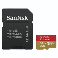 SanDisk Extreme microSDXC 64GB pre akčné kamery + SD Adapter 170 MB/s & 80 MB/s, A2 C10 V30 UHS-I U3