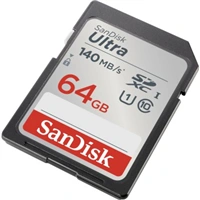 SanDisk Ultra 64 GB SDXC Memory Card 140 MB/s