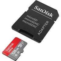 SanDisk Ultra microSDXC 128 GB + SD Adapter 140 MB/s  A1 Class 10 UHS-I