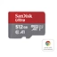 SanDisk Ultra microSDXC card for Chromebooks 512 GB, 150 MB/s, UHS-I, s adaptérom
