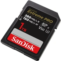 SanDisk Extreme PRO 1 TB V60 UHS-II SD cards, 280/150 MB/s,V60,C10,UHS-II