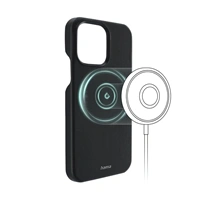 Hama Finest Sense, kryt pre Apple iPhone 14 Pro, umel koa, ierny