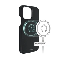Hama Finest Sense, kryt pre Apple iPhone 14 Pro, umel koa, ierny