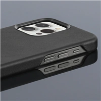 Hama Finest Sense, kryt pre Apple iPhone 14 Pro, umel koa, ierny