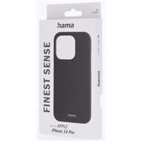 Hama Finest Sense, kryt pre Apple iPhone 14 Pro, umel koa, ierny