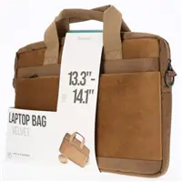 Hama Velvet, taška na notebook, 34-36 cm (13,3"-14,1"), zamatový materiál, piesková
