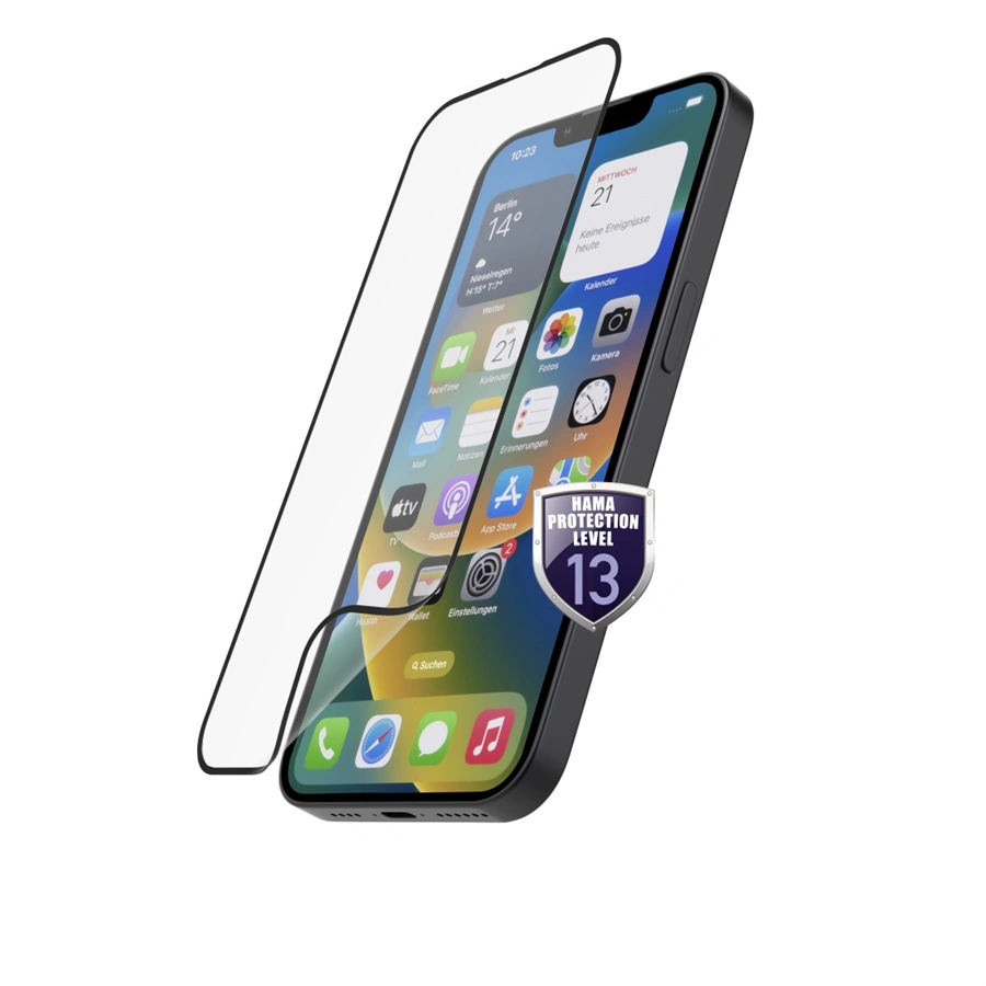 Hama Hiflex Eco, ochrana displeja pre Apple iPhone 15, nerozbitná, bezpečnostná trieda 13