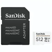 SanDisk HIGH ENDURANCE microSDHC Card 512 GB, s adaptérom