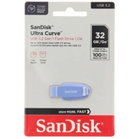 SanDisk Ultra Curve Flash Drive, 32 GB, USB 3.2, modrá