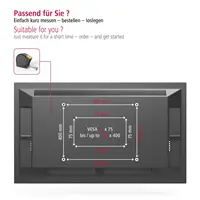 Hama nástenný držiak TV, 400x400, pohyblivý, 25 kg