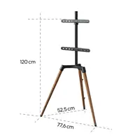 Hama podlahový TV stojan Real Wood, 400x400, drevo