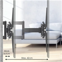 Hama nástenný držiak TV, pohyblivý, 600x400, 50 kg
